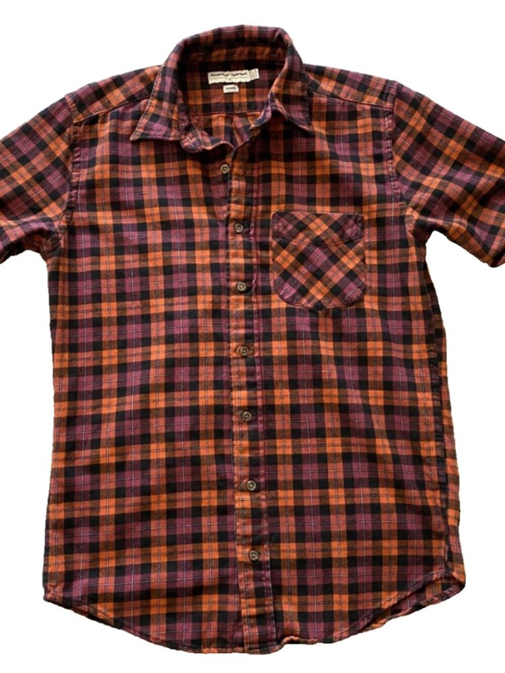 American Apparel Red Plaid Flannel  Made in the USA